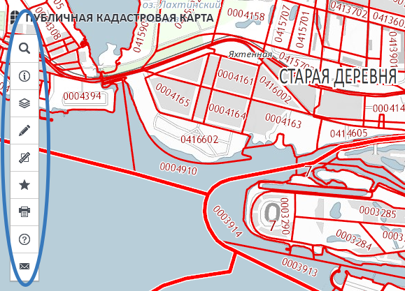 Публичная кадастровая карта инструменты