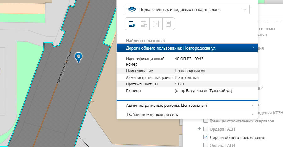 Контур границ дорог общего пользования для согласования с СПБ ГКУ ЦКБ